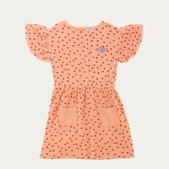the campamento Other - The Campamento - Peach Dress with red dots